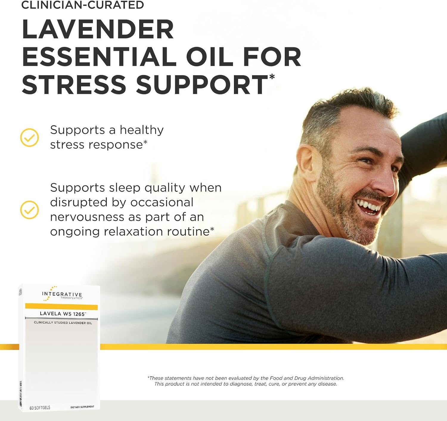 Integrative Therapeutics Lavela WS 1265 - Suplemento de Aceite Esencial de Lavanda - 60 Cápsulas Blandas