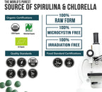 Triquetra Health Comprimidos ecológicos de espirulina y clorela – 120 Comprimidos