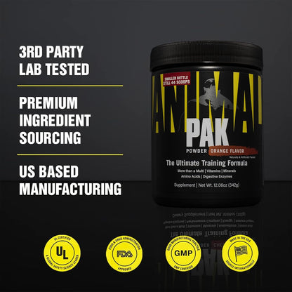 Animal Pak Multivitamínico en Polvo – 44 Dosis, Sabor Naranja – Image 5