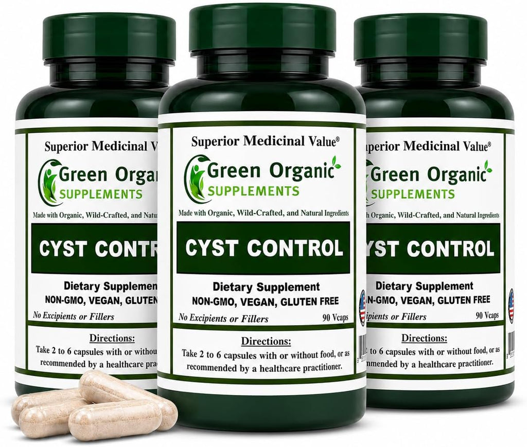 Green Organic Supplements Cyst, Breast Cyst, 90 Cápsulas Vegetales