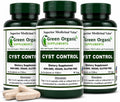 Green Organic Supplements Fórmula para Quiste Mamario, 90 Cápsulas Vegetales, Alta Absorción, No-GMO, Sin Gluten (Paquete de 3)