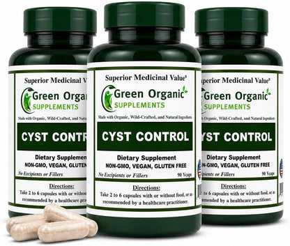 Green Organic Supplements Cyst, Breast Cyst, 90 Cápsulas Veganas, Alta Absorbibilidad, Non-GMO, Sin Gluten (Pack de 4) – Image 10