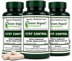 Green Organic Supplements Cyst, Breast Cyst, 90 cápsulas vegetales, Alta absorción, No-GMO, Sin gluten (Pack de 5)
