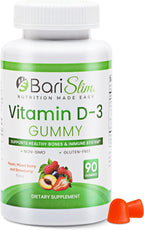 BariSlim Gomitas de Vitamina D3 - 2000 UI - 90 Gomitas para Salud Ósea e Inmunitaria