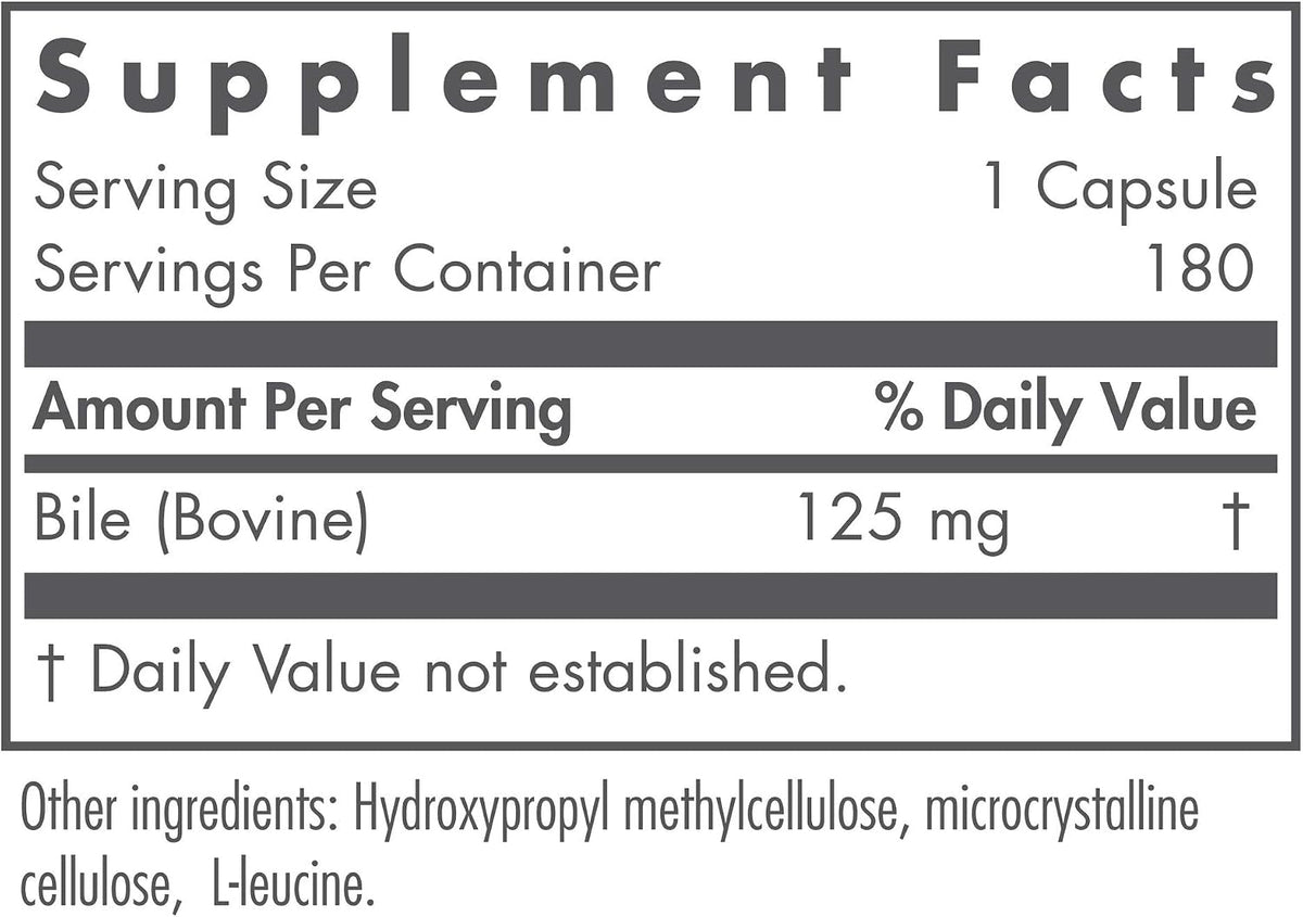 Nutricology Ox Bile 125 mg - Sales Biliares – Pureza: Sin aditivos, conservantes ni alérgenos comunes. – Image 2