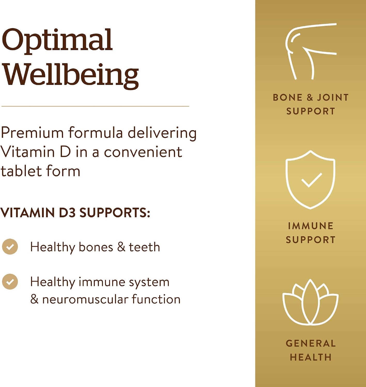 Solgar Vitamina D3 (Colecalciferol) 25 mcg (1000 UI) – 180 Comprimidos