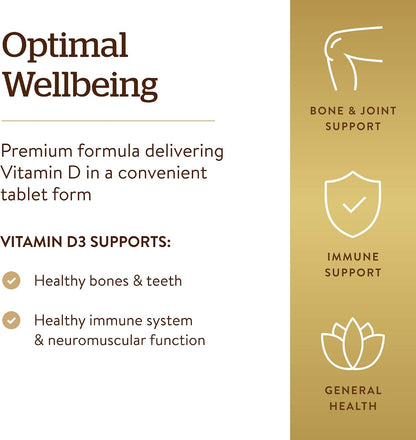 Solgar Vitamina D3 (Colecalciferol) 25 mcg – El funcionamiento normal de los músculos – Image 4