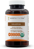 Secrets of the Tribe Galangal Ecológico USDA | Cápsulas Vegetales de Raíz de Galanga (Alpinia Galangal) Orgánica (120 Cápsulas)