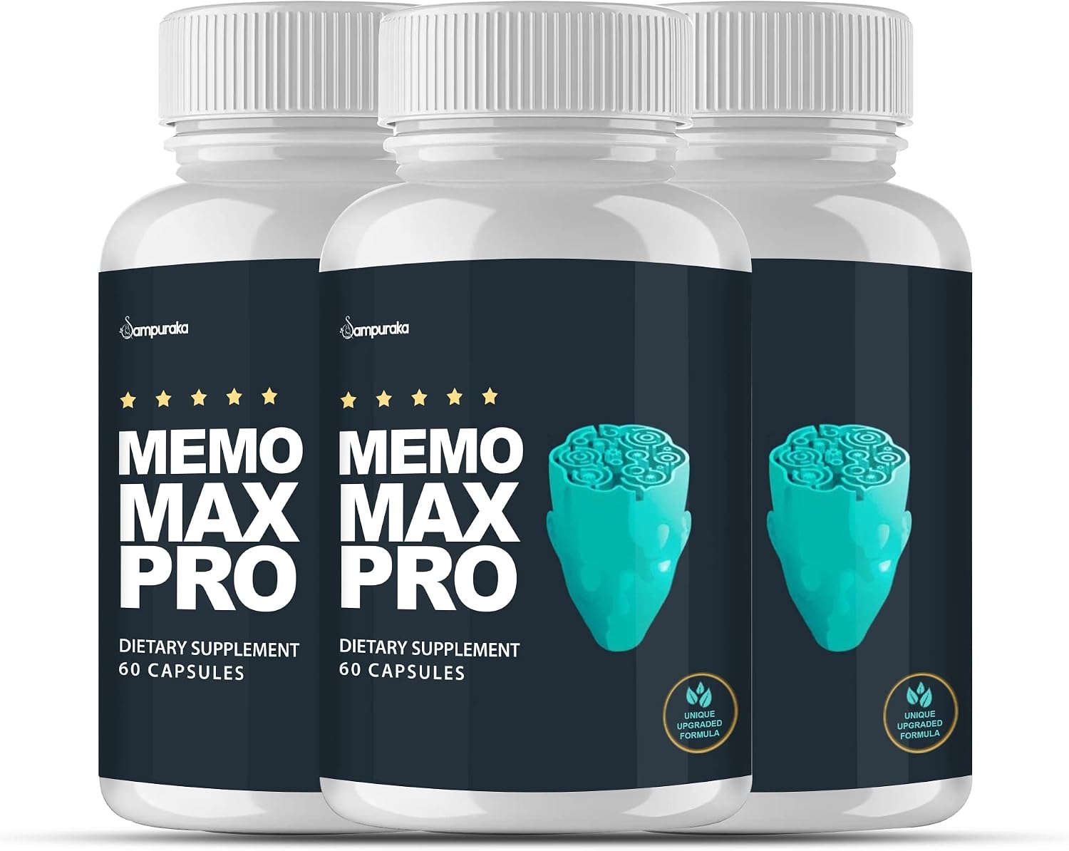Memo Max Pro Advanced Formula - Complemento Alimenticio (3 Pack, 90 Días)