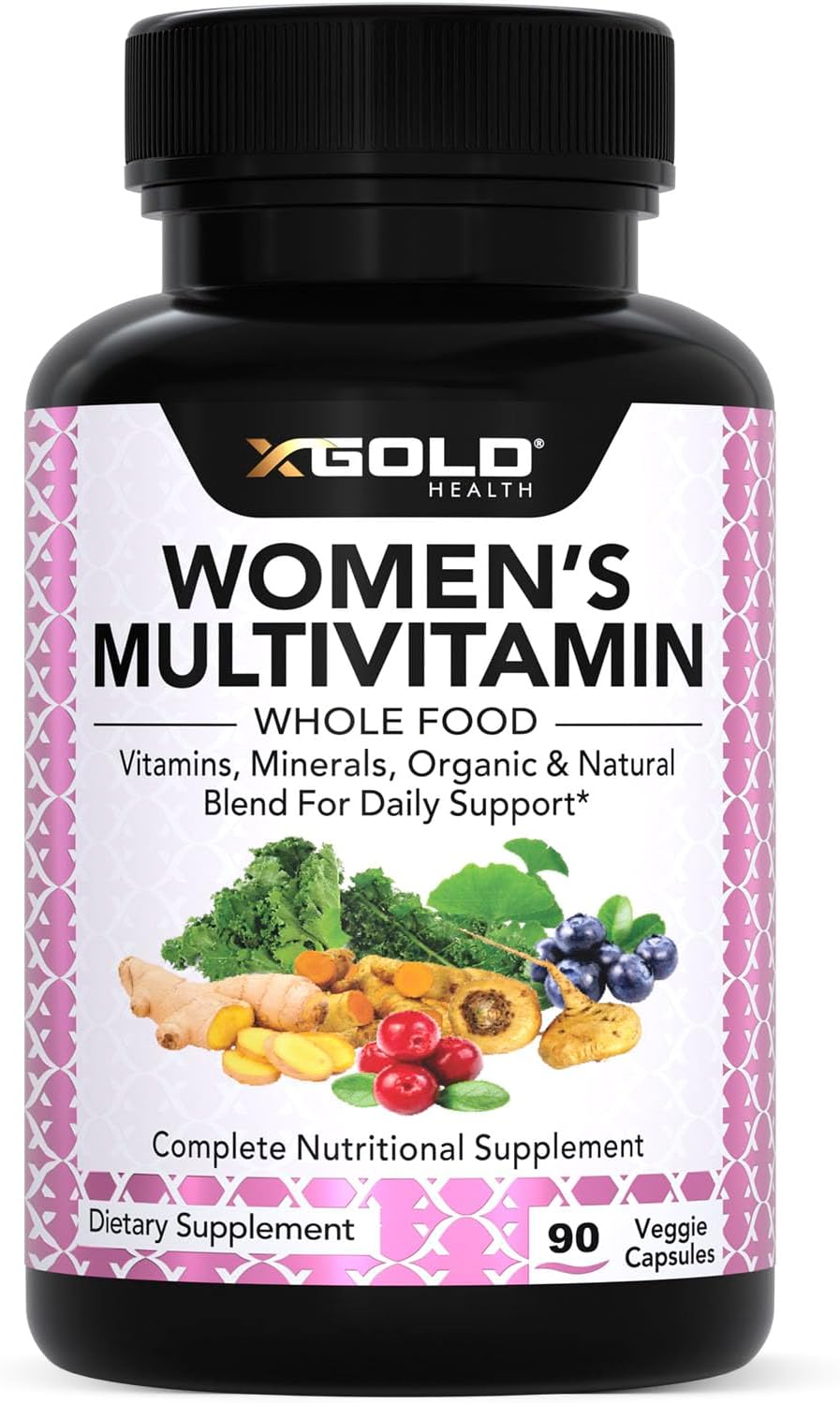 Multivitamínico Vegano para Mujeres 50+ con Superalimentos Orgánicos - 90 Cápsulas