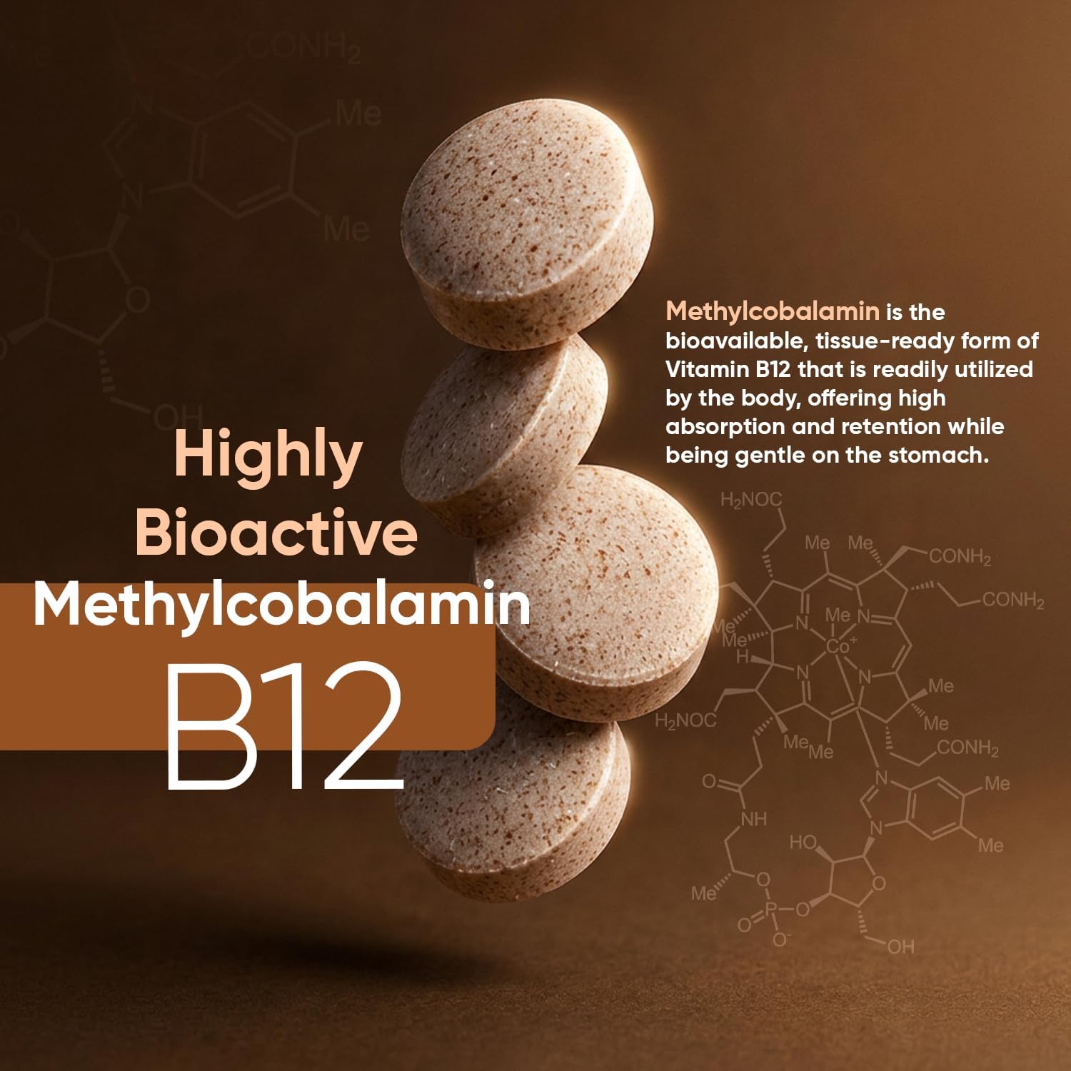 WeightWorld Vitamina B12 1000 mcg - 450 Comprimidos - Metilcobalamina Activa - Vegano, No-GMO - 1+ Año de Suministro