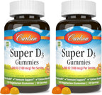 Carlson Super D3 Gummies 4000 IU (100 mcg) - 120 Gominolas Vegetarianas
