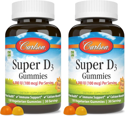 Carlson Super D3 Gummies 4000 IU (100 mcg) - 120 Gominolas Vegetarianas – Image 6