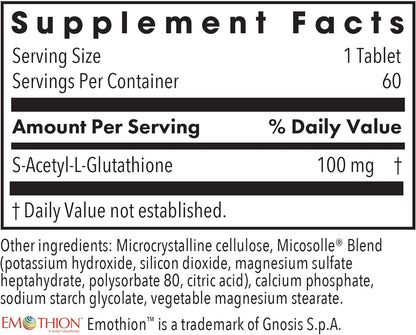 ARG Acetyl-Glutathione 100 mg - 60 Comprimidos – Image 2