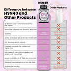 HSN 40 Hair Skin and Nails - 40 Ingredientes con Biotina 10000 mcg, Queratina y Colágeno
