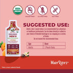 MaryRuth Organics Multivitamínico Líquido para Hombres con Tecnología Liposomal, Sabor Melocotón Vainilla, Orgánico, Sin Azúcar, Vegano, 14 sobres de 15 ml