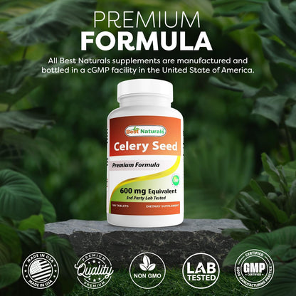 Best Naturals Semillas de Apio 600 mg - 180 Comprimidos (Pack de 2) – Image 5
