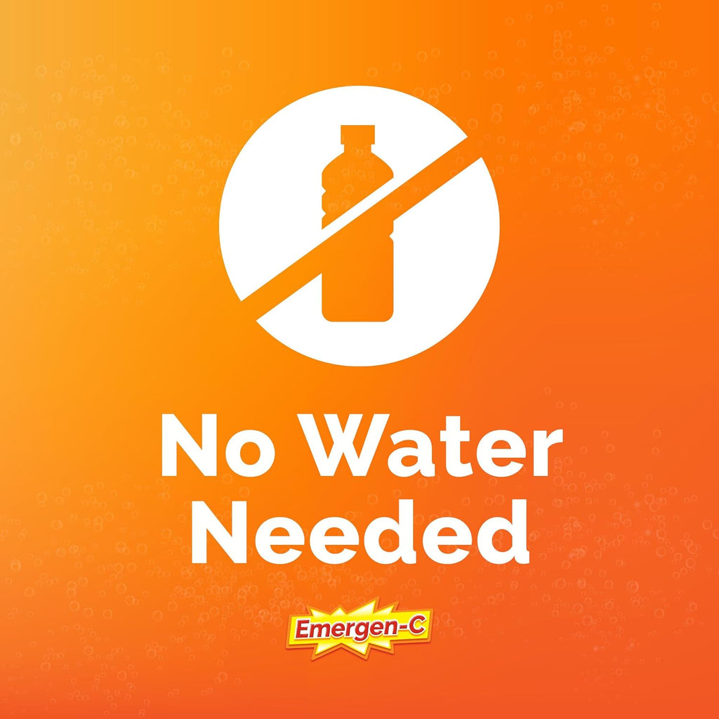 Emergen-C Crystals, Complemento Alimenticio con Vitamina C, Vitaminas del Grupo B, Zinc y Manganeso, Sabor Naranja Vitalidad - 56 Sticks