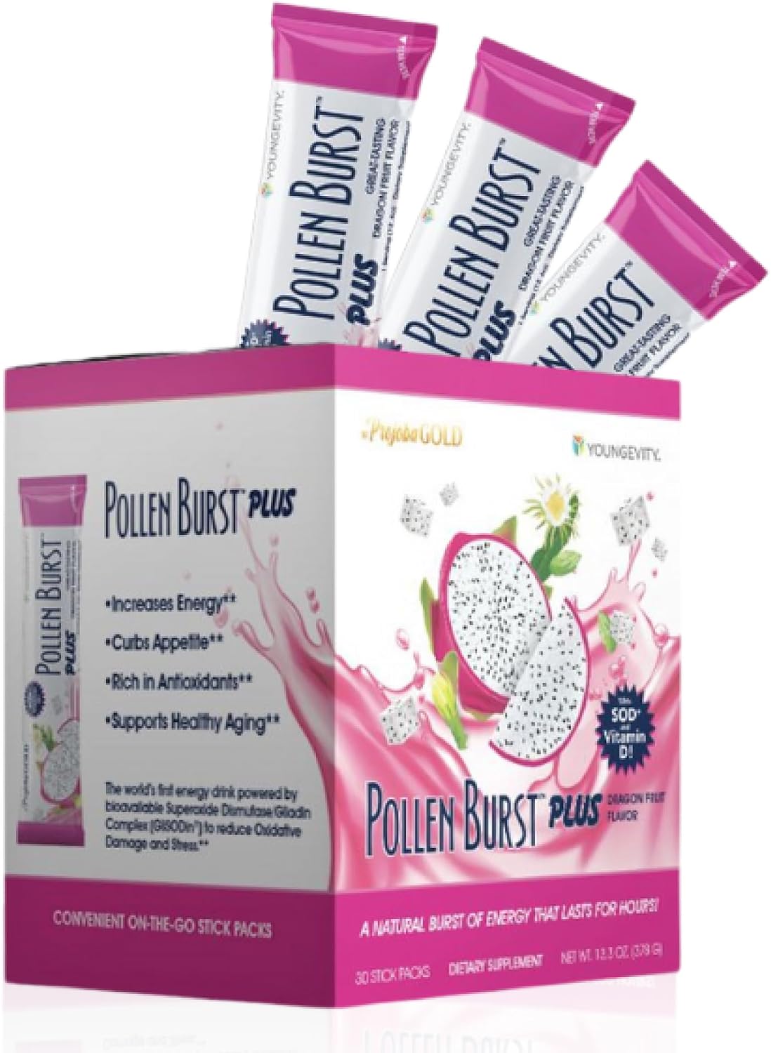Youngevity ProJoba Pollen Burst™ Dragon Fruit - 30 sticks