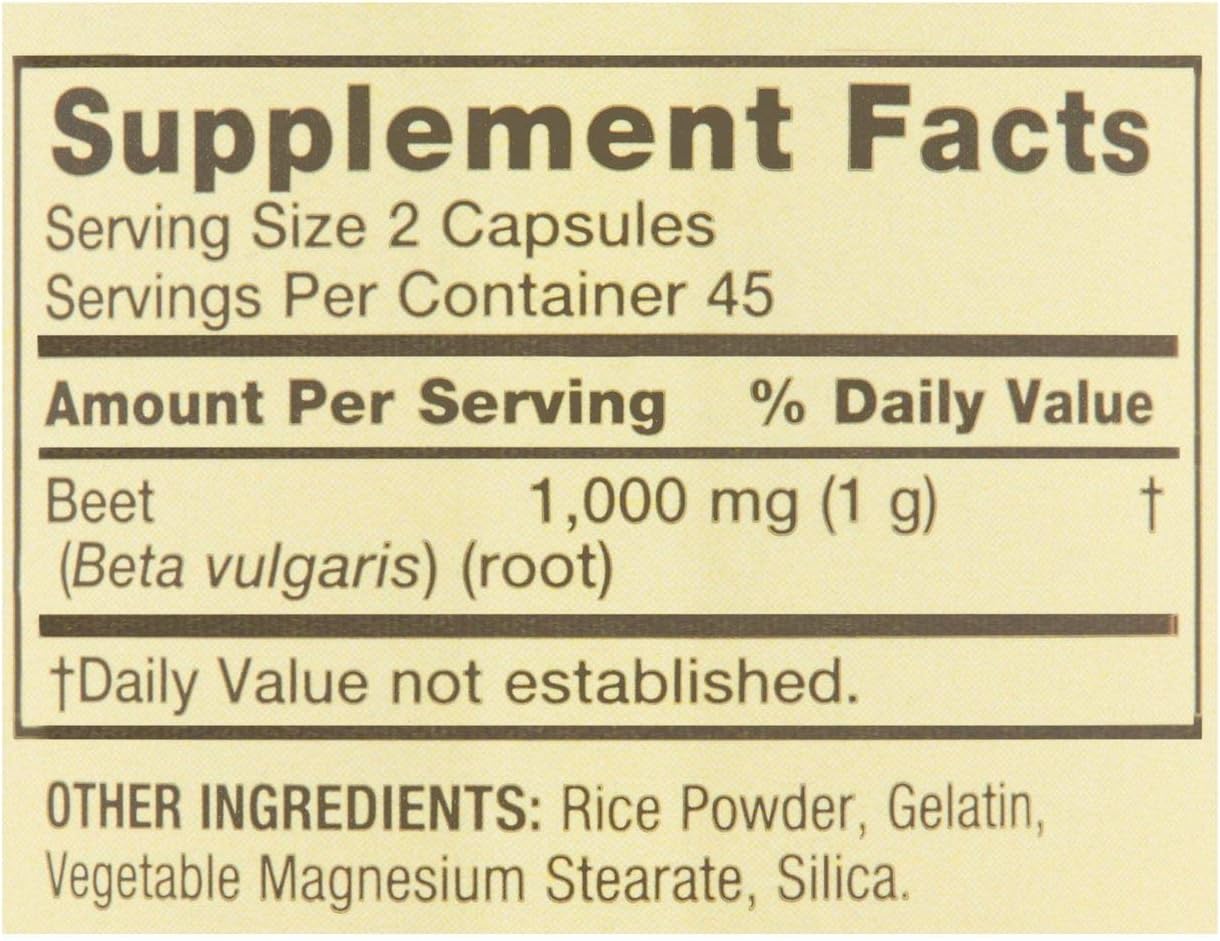 Spring Valley Raíz de Remolacha 1000 mg, 90 Cápsulas