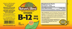 Nature's Blend Vitamina B12 500 mcg, 100 Comprimidos