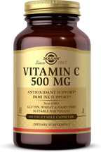 Solgar Vitamina C 500 mg, 100 Cápsulas Vegetales - Apoyo Inmunológico y Antioxidante