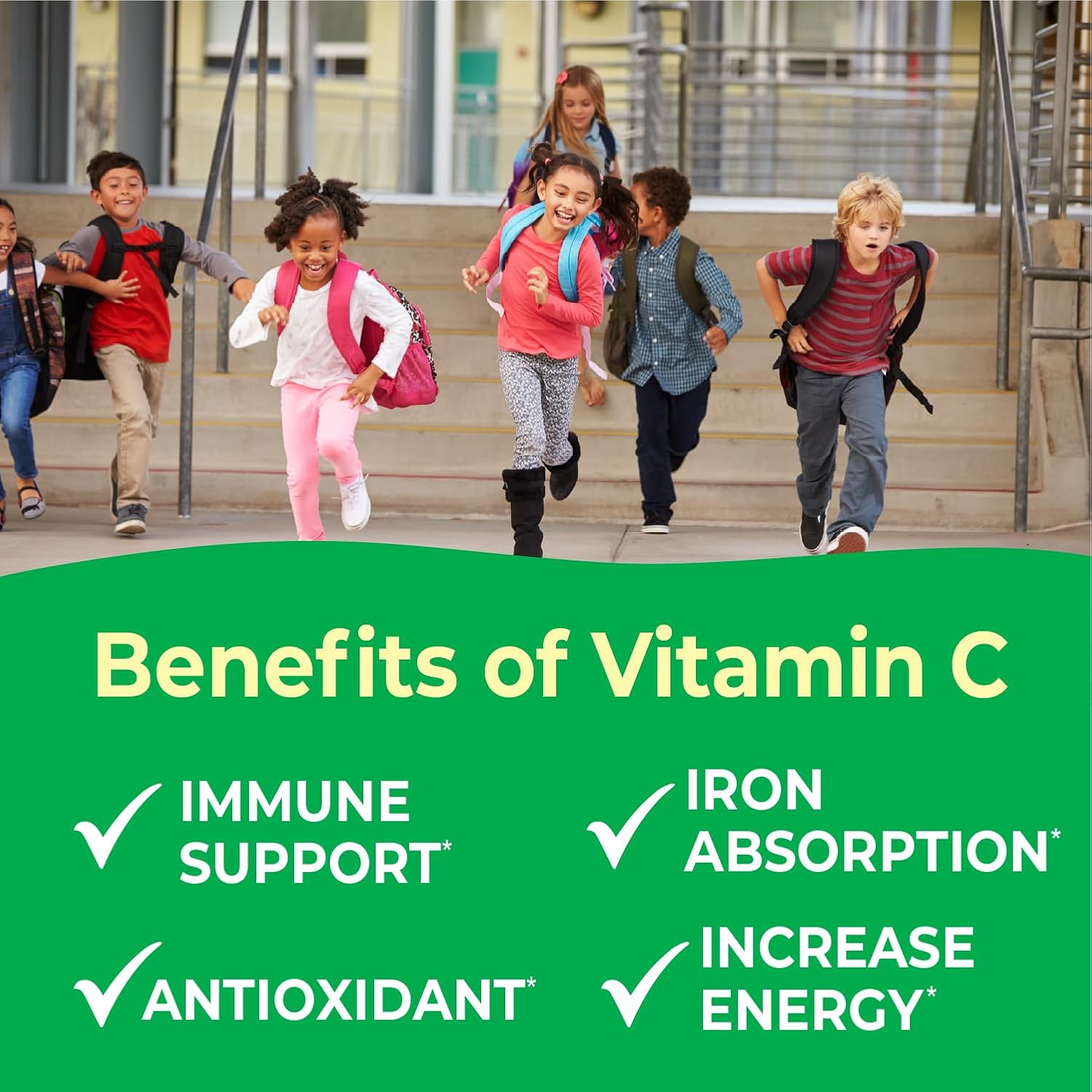 VitaWorks Vitamina C Masticable para Niños 250 mg - 120 Comprimidos - Vegano, Sin Gluten, Sin Frutos Secos