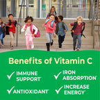 VitaWorks Vitamina C Masticable para Niños | 250 mg | Sabor Naranja Natural | Vegano, Sin Gluten | 120 Comprimidos