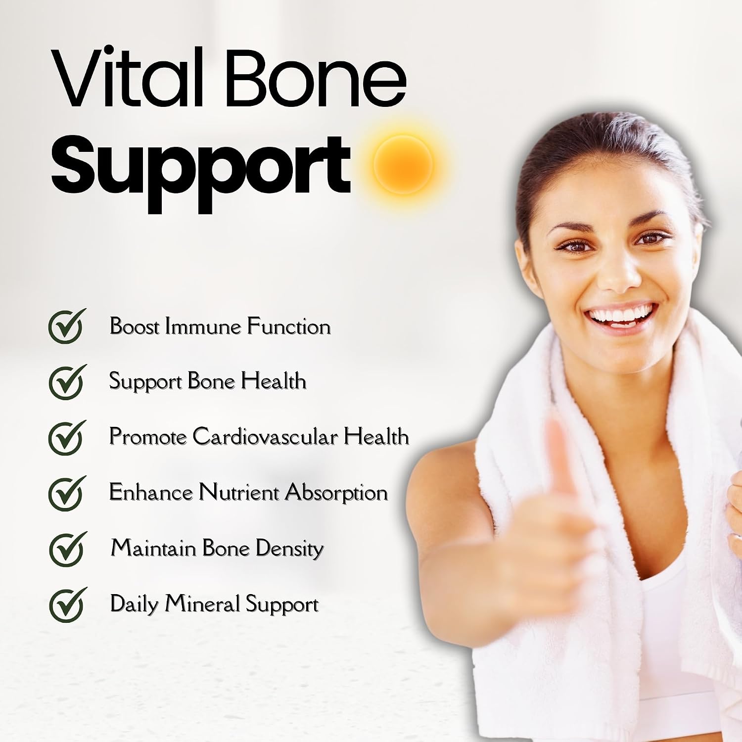 Vitamina D3 K2 con Calcio - 5000 UI + 100 mcg MK7, 60 Cápsulas - Orgaboom