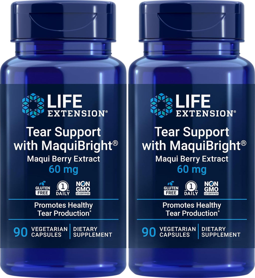 Life Extension Tear Support con MaquiBright, 90 Cápsulas Vegetales (Pack de 2)