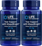 Life Extension Tear Support con MaquiBright, 90 Cápsulas Vegetales (Pack de 2)