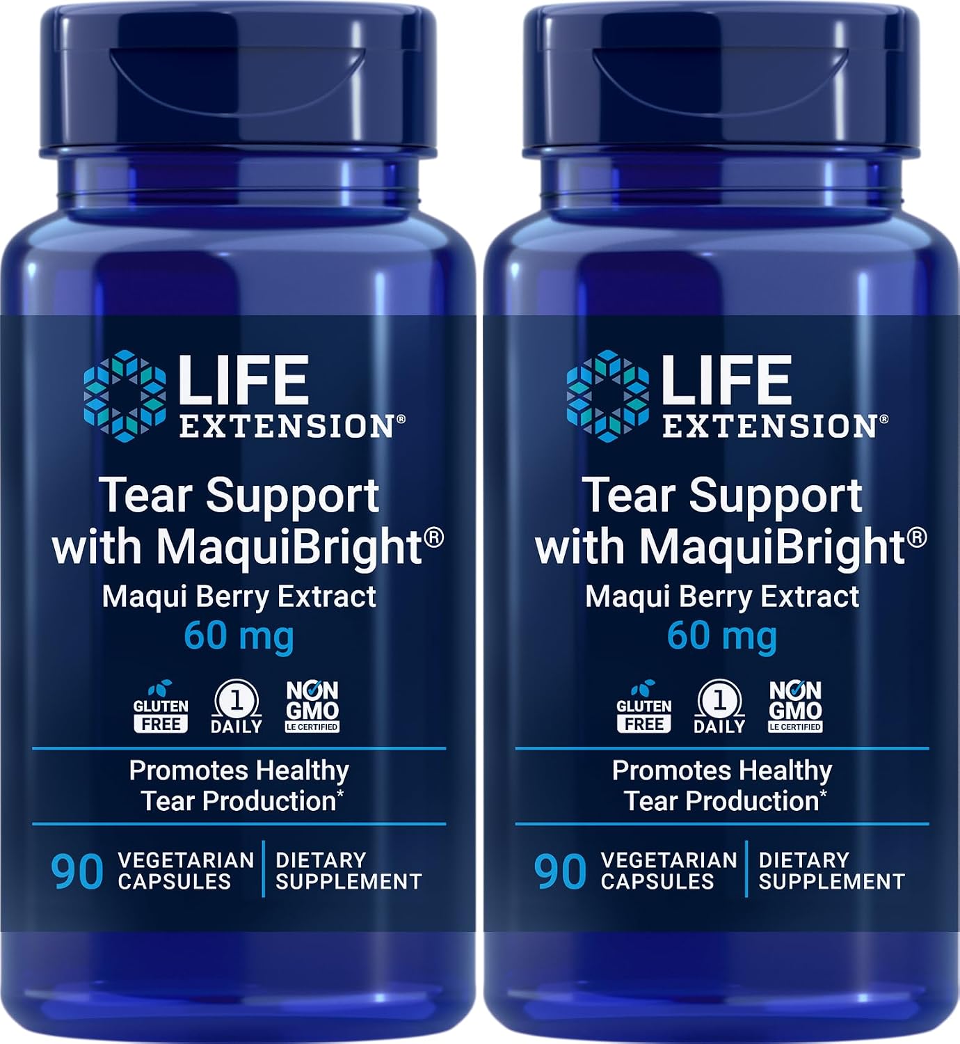 Life Extension Tear Support con MaquiBright, 90 Cápsulas Vegetales (Pack de 2)