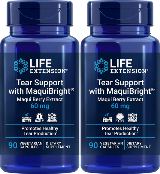 Life Extension Tear Support con MaquiBright, 90 Cápsulas Vegetales (Pack de 2)