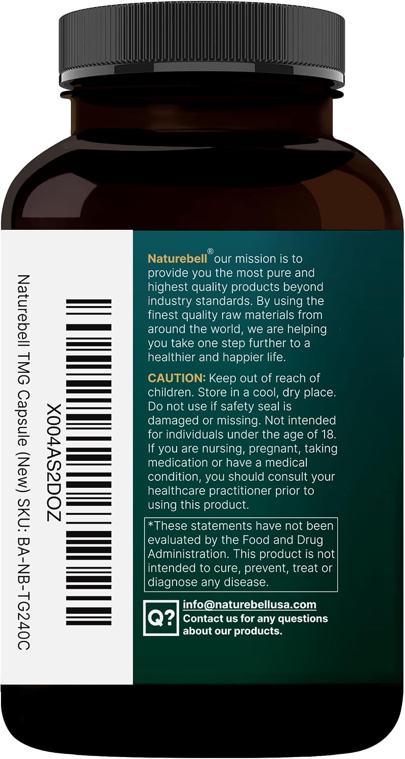 NatureBell TMG 1500mg, 240 Cápsulas - Betaina Anhidra Trimetilglicina
