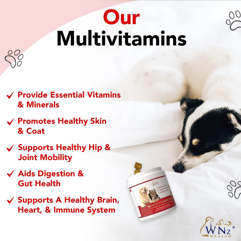 Multivitamínicos y Probióticos para Perros con Cúrcuma y Yucca - 60 Masticables