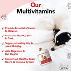 Multivitamínicos y Probióticos para Perros con Cúrcuma y Yucca - 60 Masticables