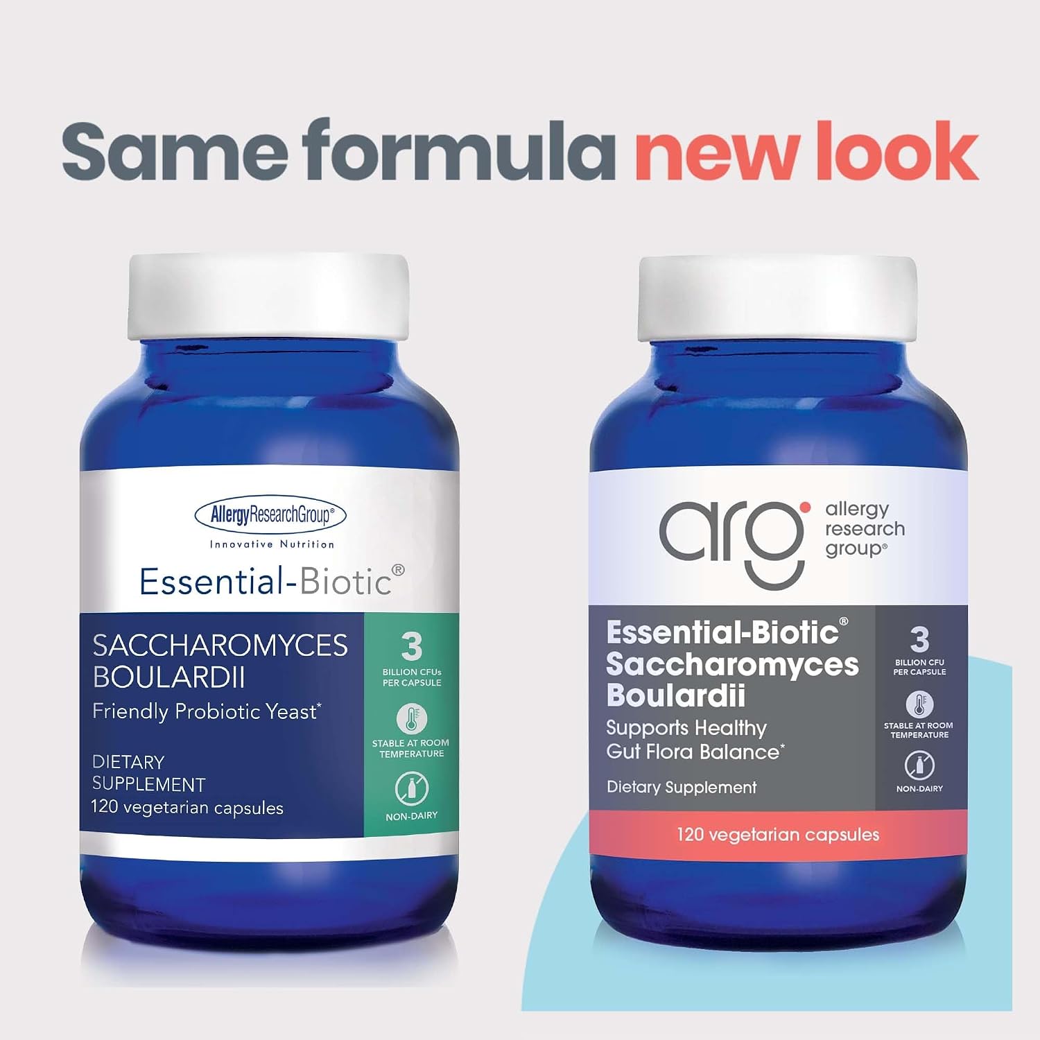 ARG Essential-Biotic Saccharomyces Boulardii - 9 mil millones de UFC - Levadura probiótica - 120 cápsulas