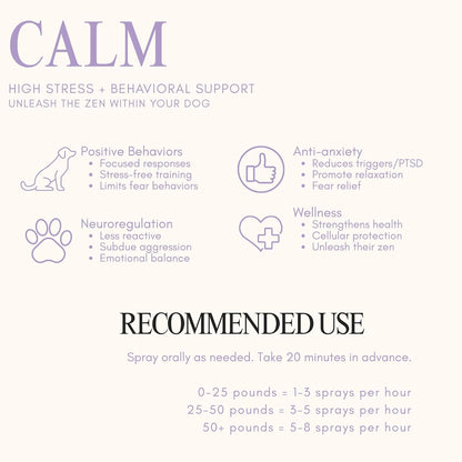 Pet MatRx Calm Spray para Perros - – GABA (Ácido gamma-aminobutírico): Un neurotransmisor natural que promueve la – Image 3