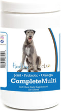 Healthy Breeds Irish Wolfhound Multivitamínico Todo en Uno - 120 Masticables Blandos