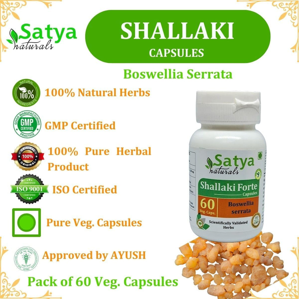 Shallaki Forte Cápsulas 500 mg - 60 Cápsulas Veganas de Boswellia Serrata