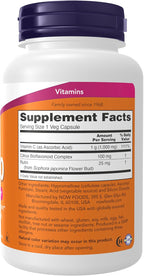 NOW Foods Vitamina C-1000 con Bioflavonoides, 100 Cápsulas Vegetales