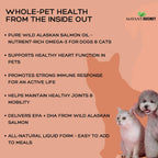 Aceite de Salmón Salvaje de Alaska Puro para Perros y Gatos — Omega 3 Líquido
