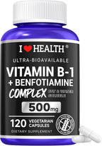 Benfotiamina 600mg + 20mg Vitamina B1 | 120 Cápsulas Veganas | No Transgénico | Gluten Free