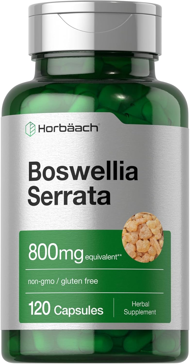 Horbäach Extracto de Boswellia Serrata en Cápsulas | 120 uds | Suplemento Herbal | No Transgénico, Sin Gluten