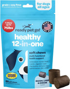 12-in-1 Complete Multivitamin for Dogs | 60 Chewables con Glucosamina, Condroitina y Probióticos Digestivos - Ready Pet Go!