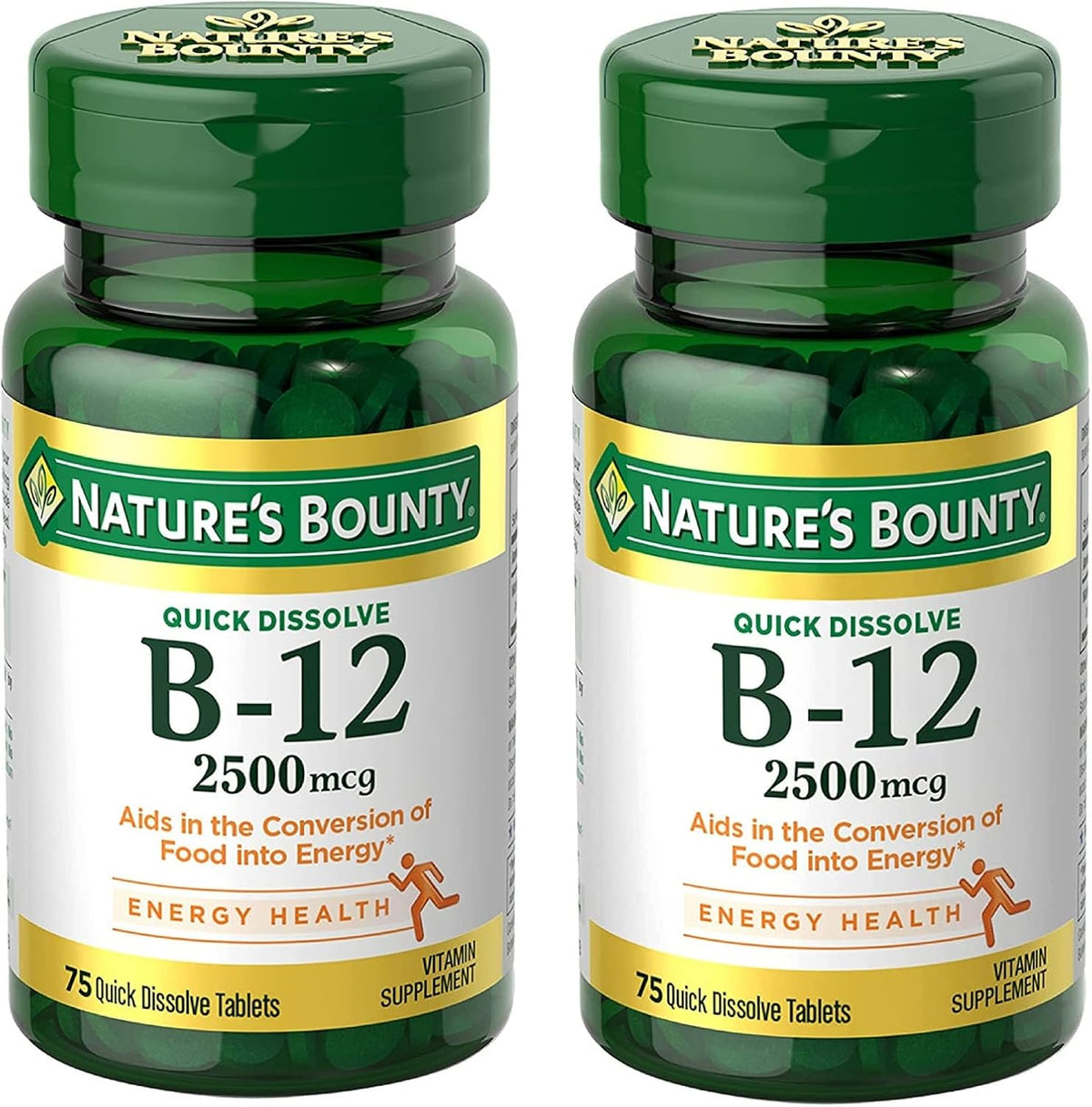 Vitamina B-12 de Nature's Bounty, Disolución – Contribuye al funcionamiento normal del sistema inmunitario. – Image 3