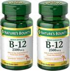Nature's Bounty Vitamina B12 2500 mcg, 75 Comprimidos de Disolución Rápida (Paquete de 2)