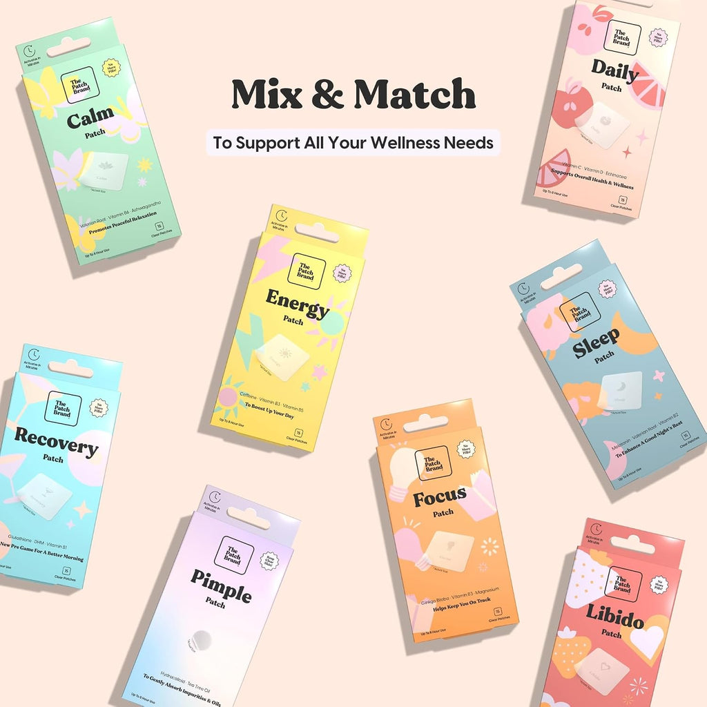 Parches de Bienestar Diario The Patch Brand con Vitamina C, Zinc, Vitamina D, Ginkgo Biloba y Equinácea