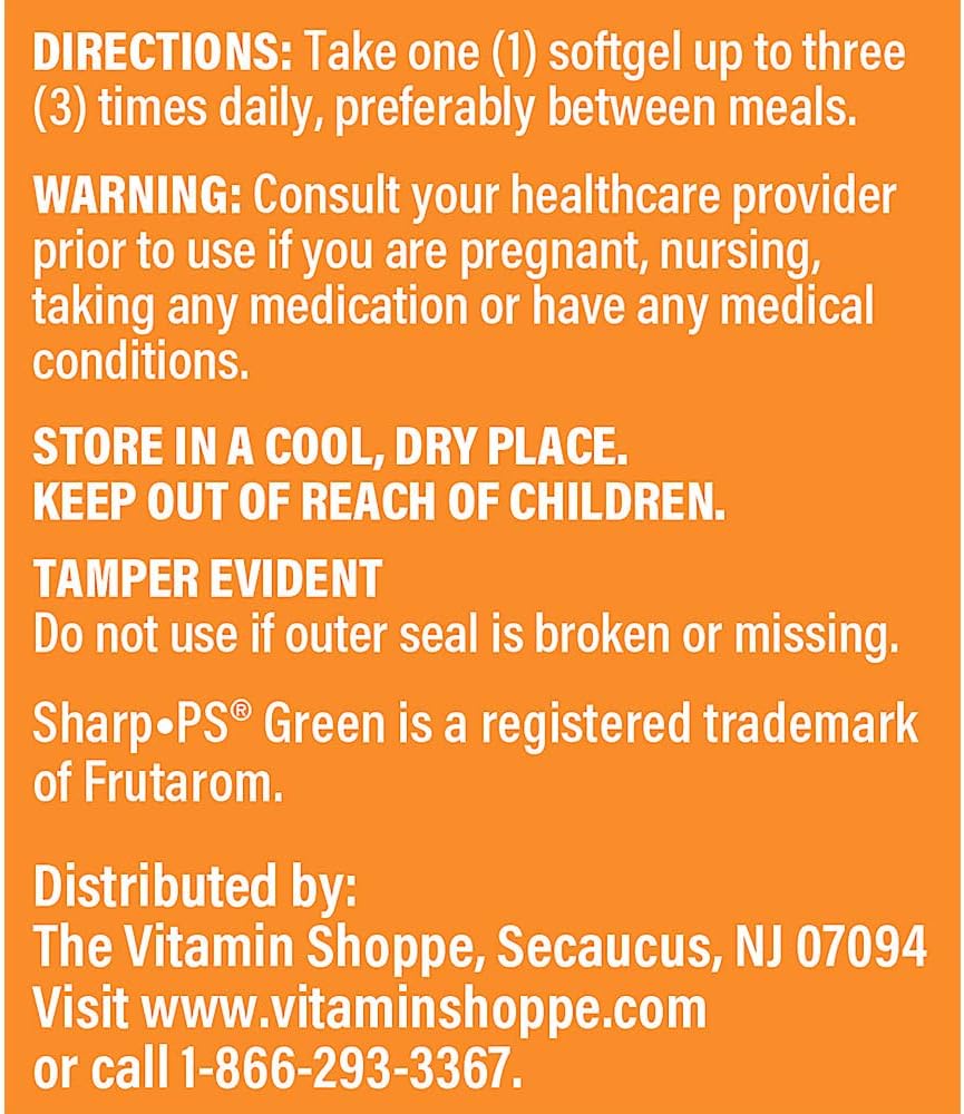 The Vitamin Shoppe Sunflower Phosphatidylserine 100 mg (30 Softgels)