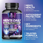 Multivitamínico para Hombres - Complejo Diario con Vitaminas A, C, D, E, B12, Zinc y Hierro - 60 Cápsulas